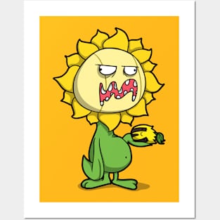 Grumpy Sunflower Posters and Art